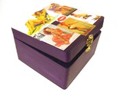 Vintage Pin Up Girls Wood Jewelry Box