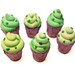 Shamrock Mint Green Miniature Milkshake Magnets - Polymer Clay - Set of 6