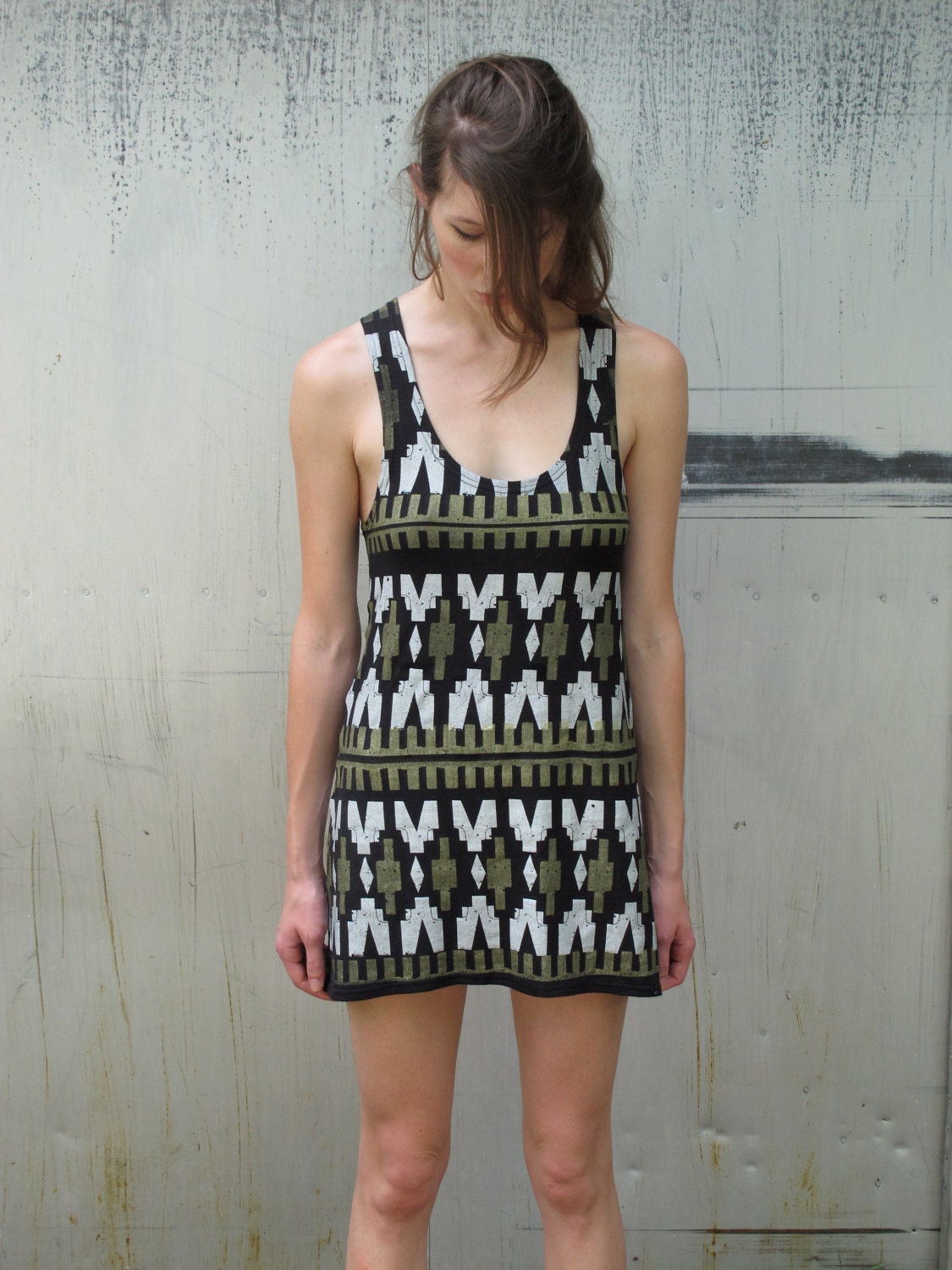 Racerback Tank Mini Dress in Organic Soy Blend Jersey