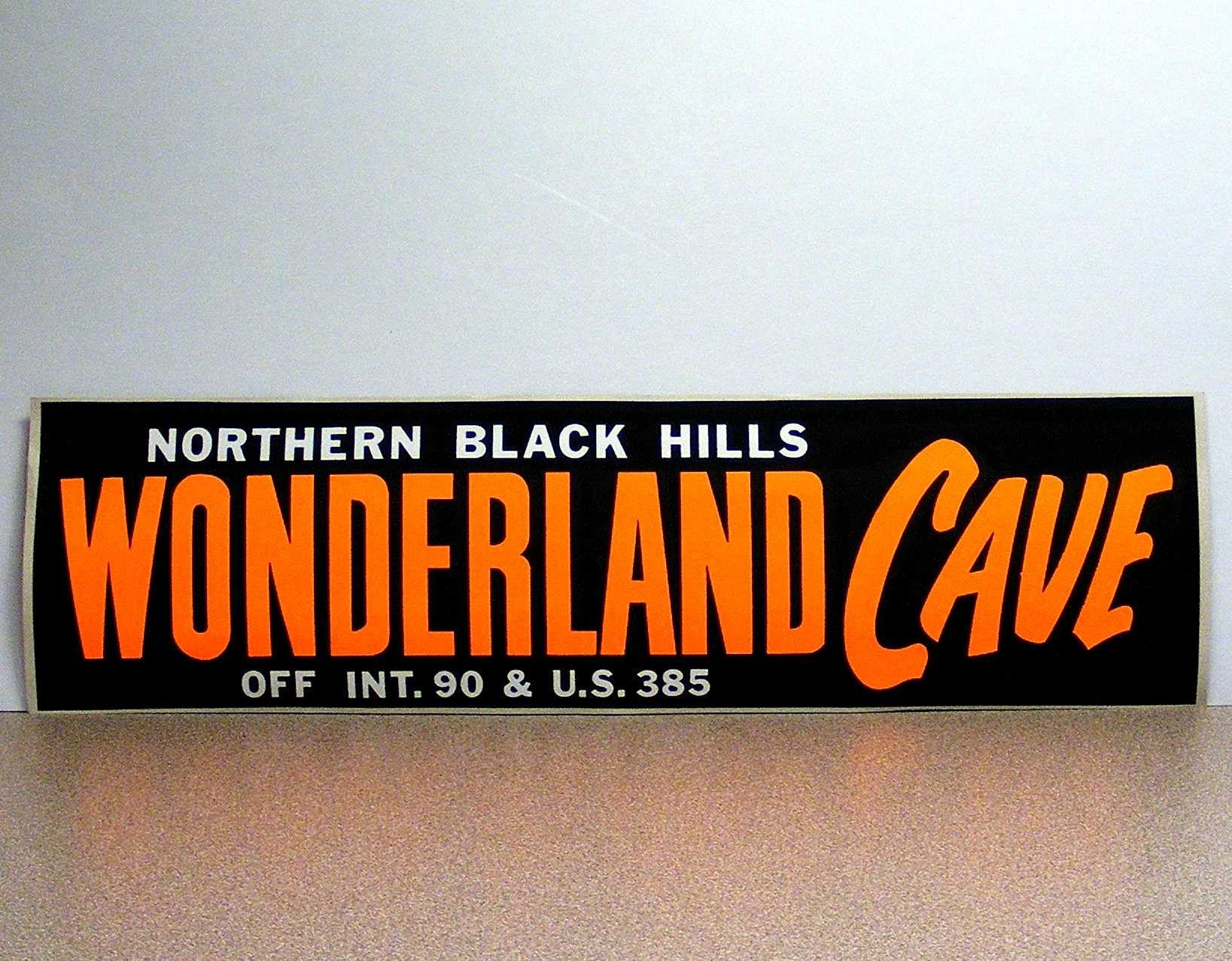 Wonderland cave South Dakota vintage bumper sticker