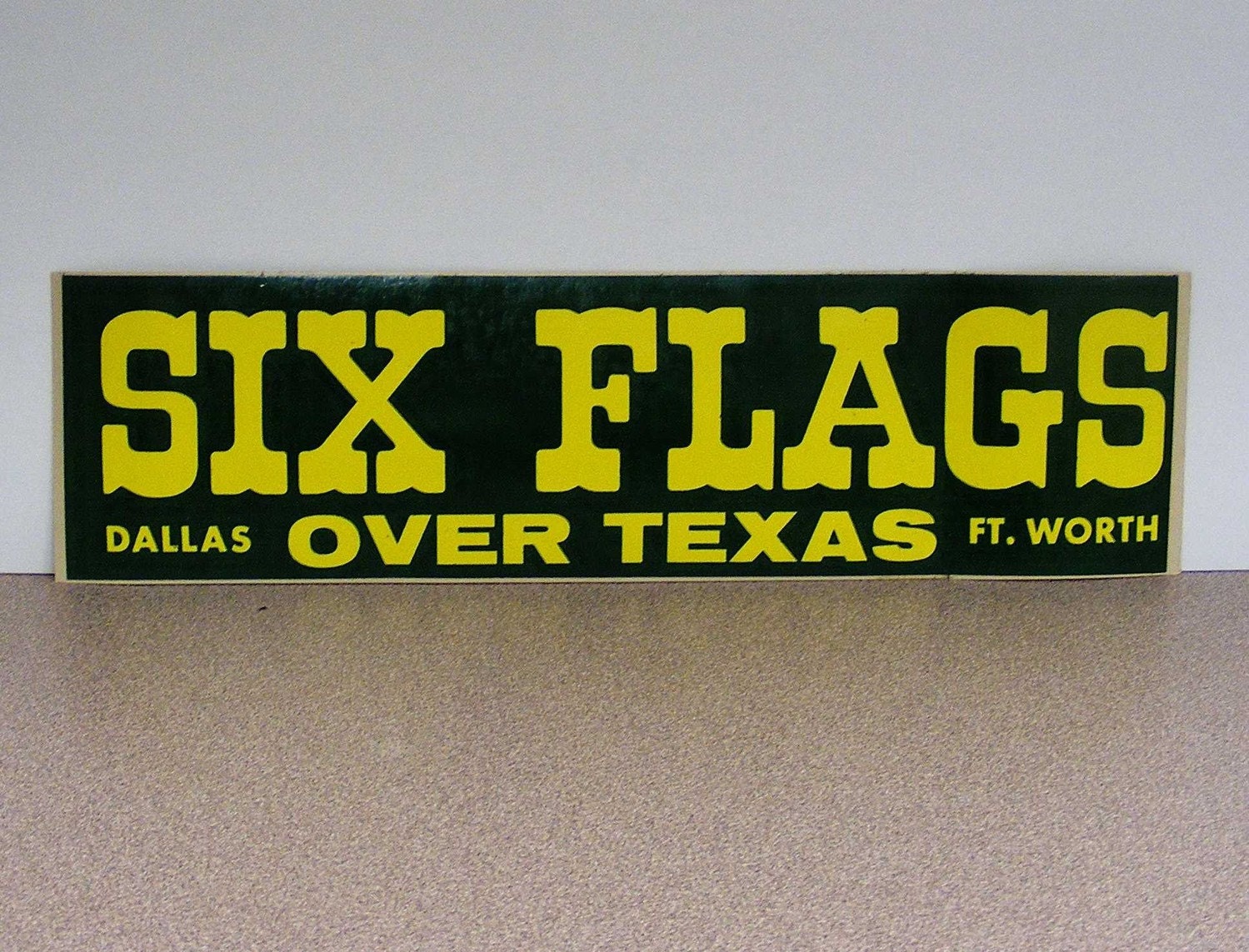 Six Flags Over Texas Vintage Bumper Sticker