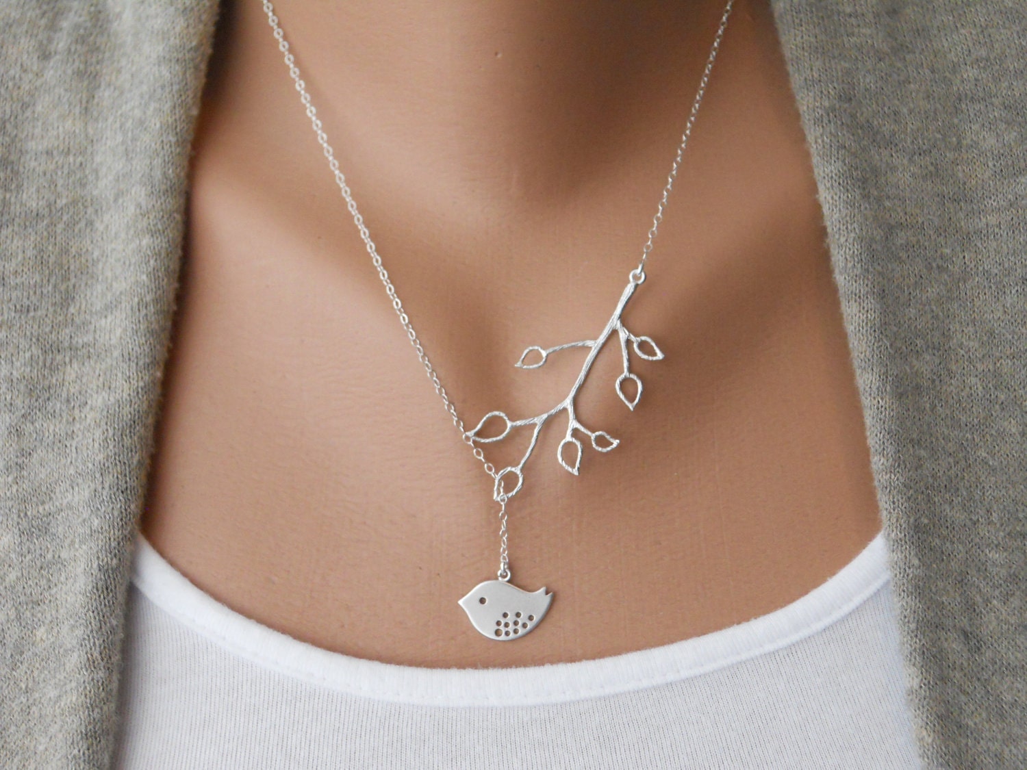 Bud Branch and Detailed Bird Lariat