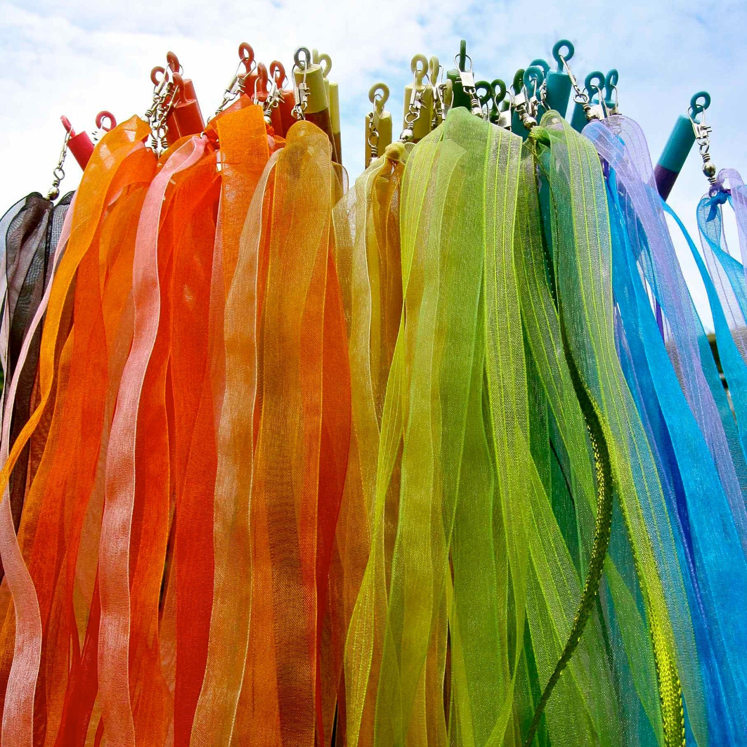 Fairy Rainbow Ribbon Wand