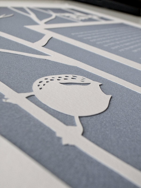 Papercut Ketubah - Birds Frame