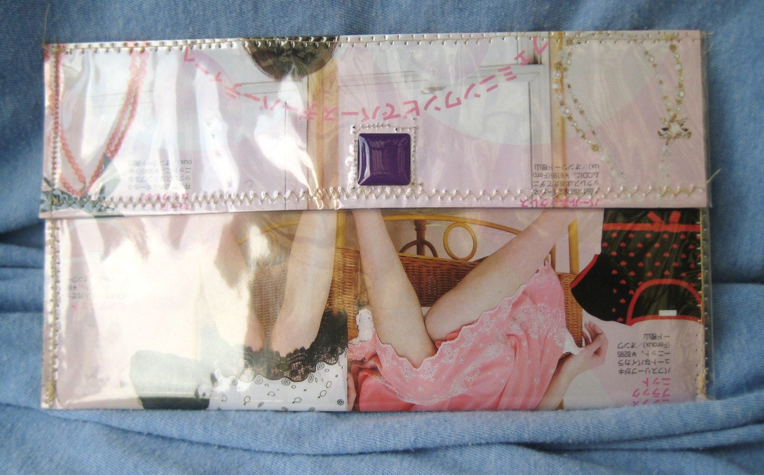 Two Recycled Magazine Clutches