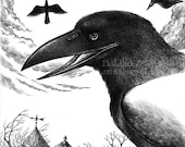 Raven - Halloween 8 x 10 giclee print