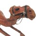 Large Leather Camel with Saddle Statue Figurine