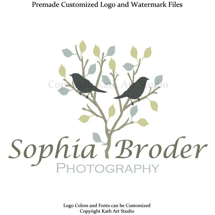 Premade Business Logo Design Birds Tree Logo Graphic 61 Sophia Broder