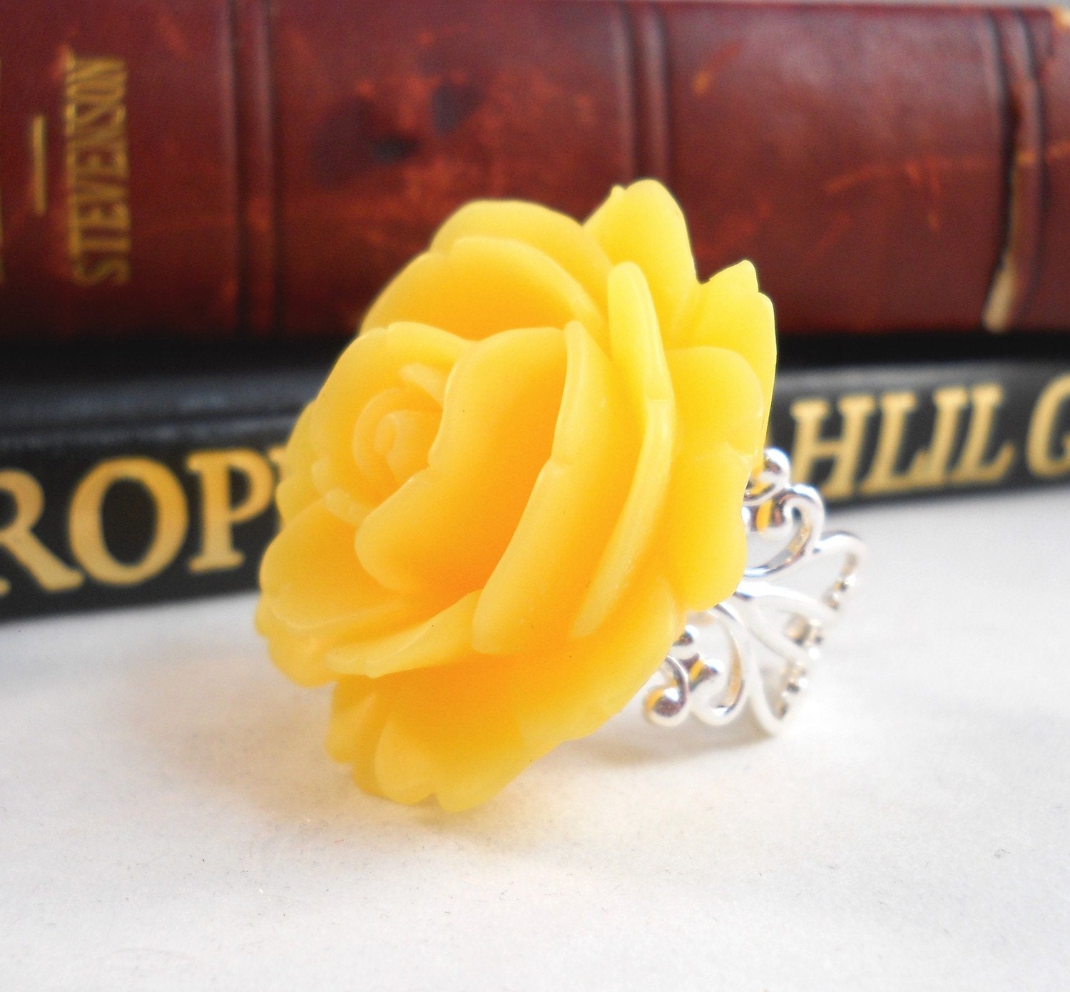 Yellow Rose Ring - foreverandrea