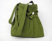 Tote Bag-Shoulder Bag-Green Bag-Double Straps