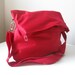 Use Two Sizes Of-Zipper Closure-Red-Messenger Bag