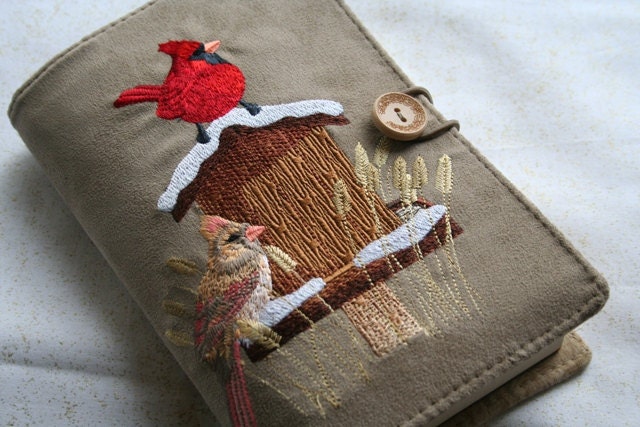 Embroidered His and Her Cardinals Book Cover