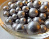 Silver Fondant Edible Pearls - Cupcake topper, Cookie decoration, Cake decoration, anniversary cakes, food certified color