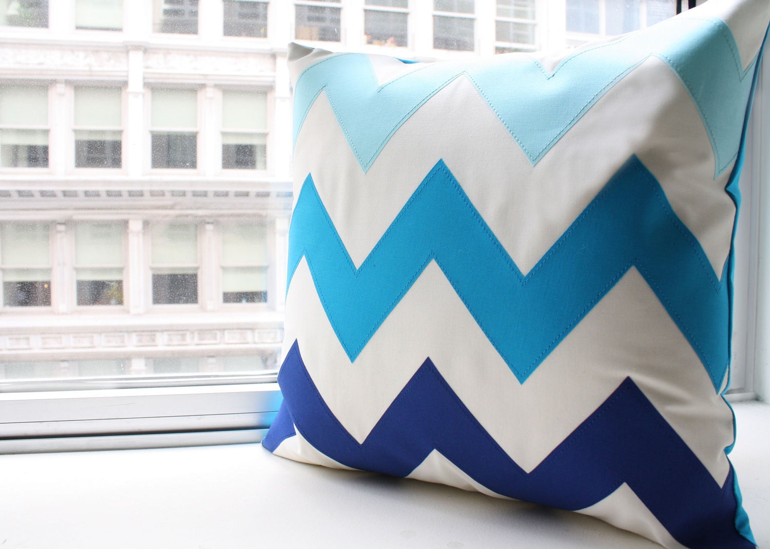 Ocean Chevron Pillow