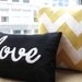 Yellow Chevron Pillow - Square - Home and Living / Decor and Housewares