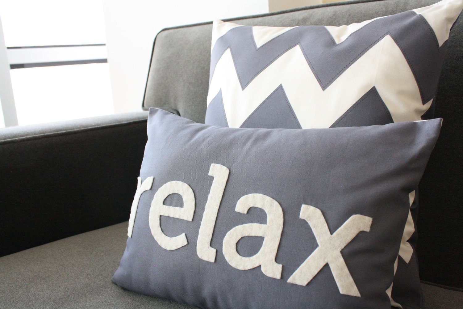 Relax Pillow in Charcoal Gray