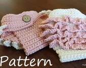 Crochet PATTERN, Ruffle Diaper Cover, Newborn Girl Crochet Photo Prop