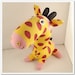 Handmade Sock Giraffe Stuffed Animal Doll Baby Toys