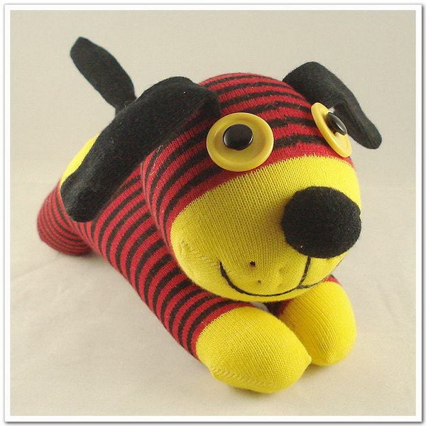 Items similar to Handmade Sock Dog Stuffed Animal Doll Baby Toys on Etsy