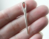 6 Needle ( 3D ) 38 x 5mm charms antique silver tone (FREE combined shipping )