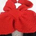Bright Red Stay-put Ascot Hand Knit Scarf Stay in Place Scarflette