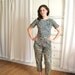Vintage 1950's Medallion Print Cigarette Pants and Blouse Day Set