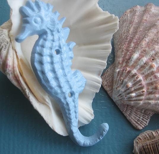 Sea Horse Hook/Hanger in Pale Blue