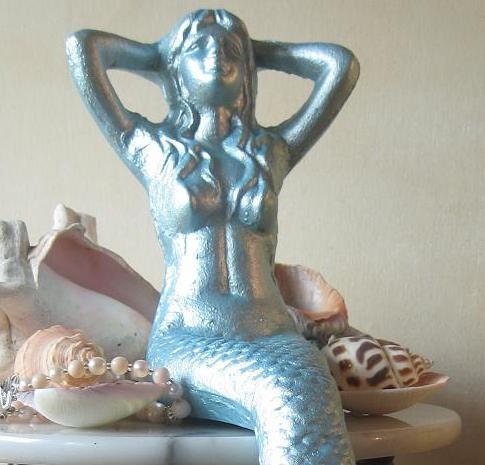 Cast Iron Mermaid/ Ready to Ship/ Beach decor/ Mermaid decor/Ocean/ Coastal Decor