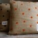 Boo...It's a Halloween Black Polka Dot Burlap Pillow Cover