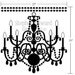Chandelier Wall Decal - Vinyl Wall Art - Large