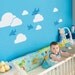 Airplanes in the Sky Decal Set - Kids vinyl Wall Sticker