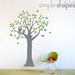 Tree with Two Owls and Butterflies Decal Set - Boy and Girl Kid's Room Wall Sticker
