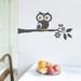Owl on a Branch Decal - Cute Vinyl Wall Sticker