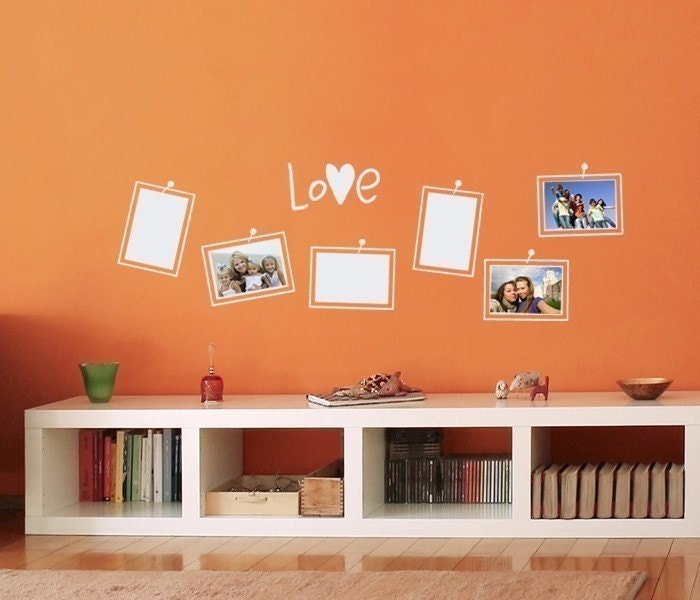 Picture and Photo Frame Layout Decal - Photo Love - Vinyl Wall Sticker