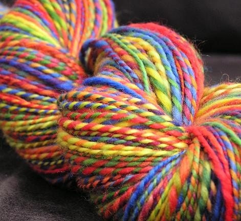 Technicolour Rainbow - Hand Spun Yarn, 180 yards/85g - Australian Merino