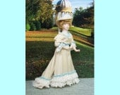 Dollhouse Doll, Miniature Edwardian Lady,  12th Scale Porcelain dolls house doll