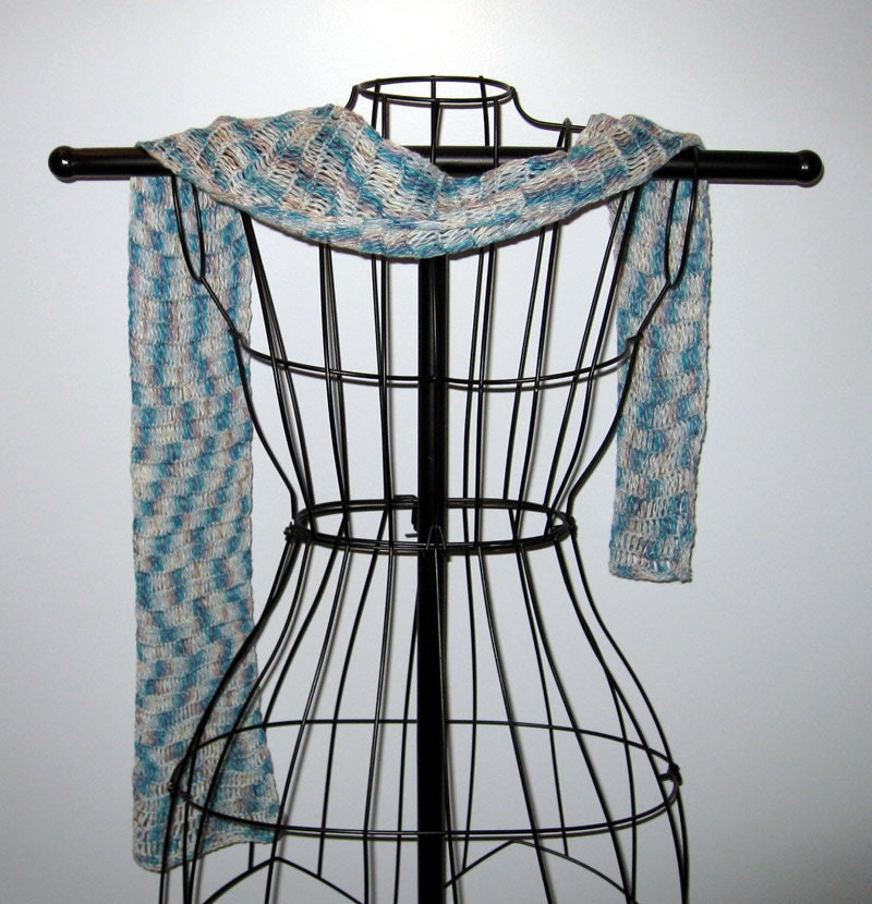 Earth Friendly Soy Fiber Crochet Fashion Scarf 52 Inches