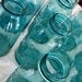 Vintage Wedding Old Blue Jar Ball Mason Quart - 5 Old Glass Jars