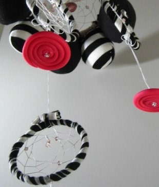 Whimsy - OOAK Handmade Cloth Dreamcatcher Dreamweb Mobile