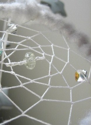Dream Cloud - OOAK Handmade Cloth Dreamcatcher Dreamweb Mobile