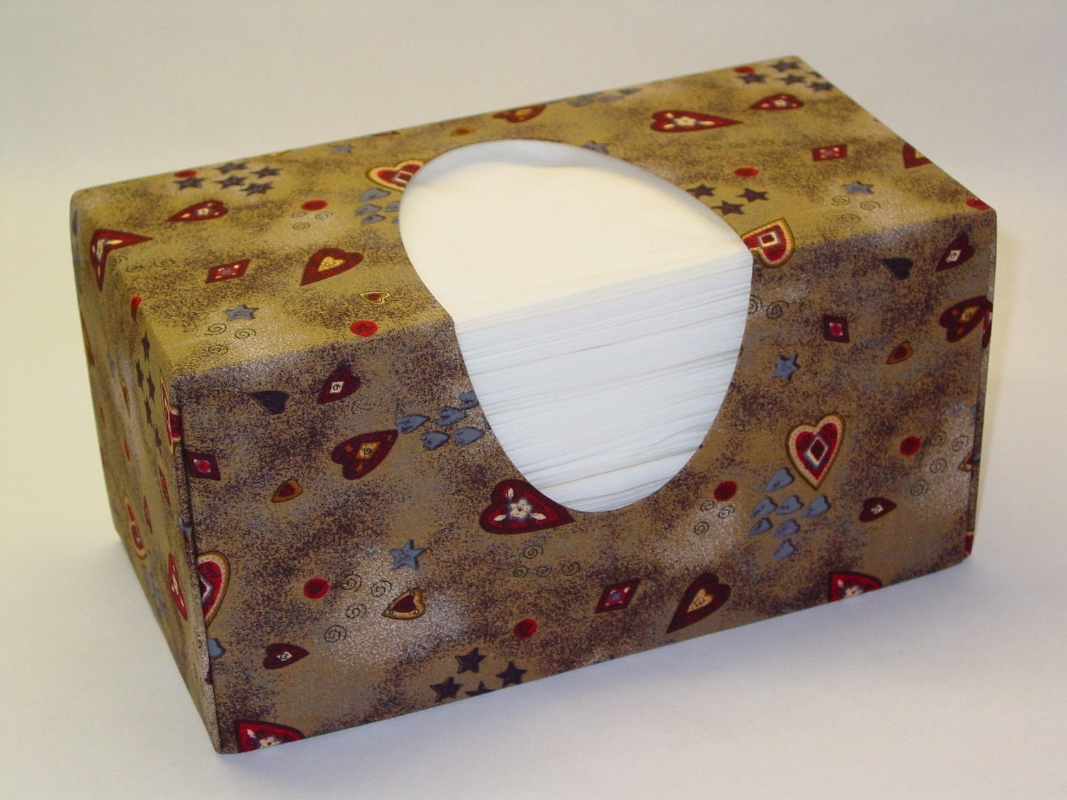 American Hearts - Country Style Tissue Box Cover