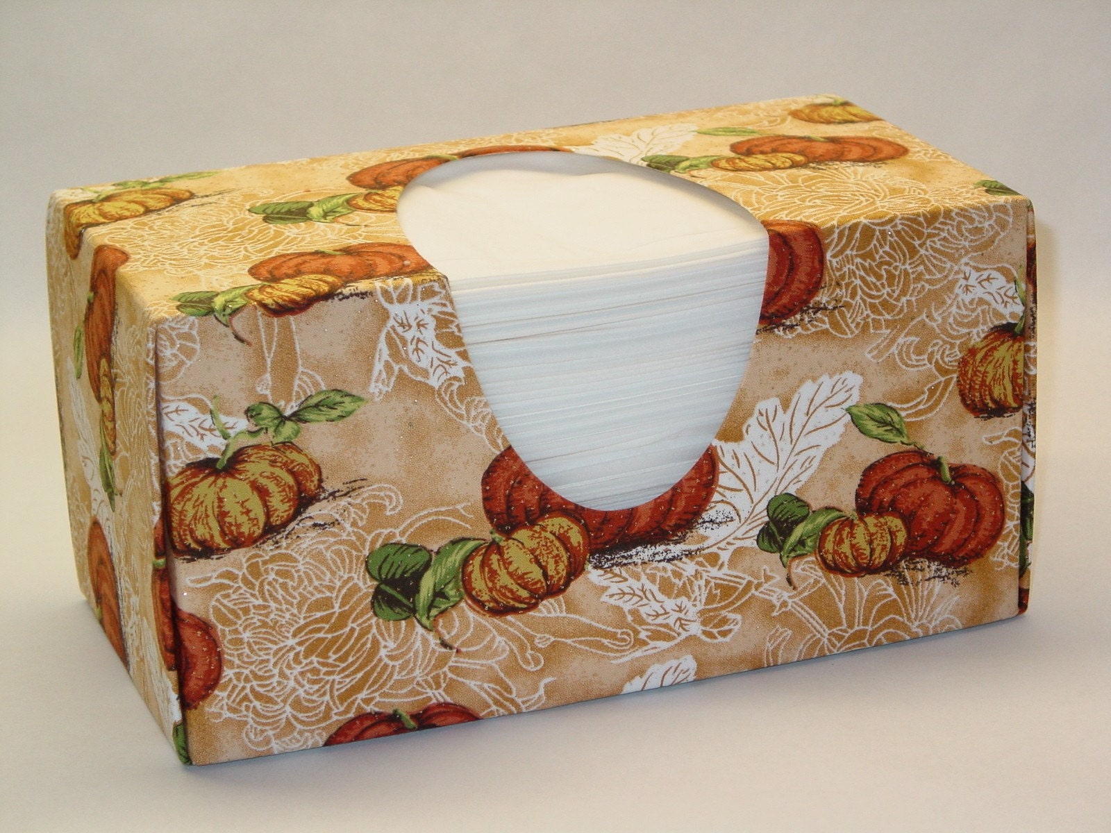 Glitter Pumpkins - Harvest Tissue Box Cover
