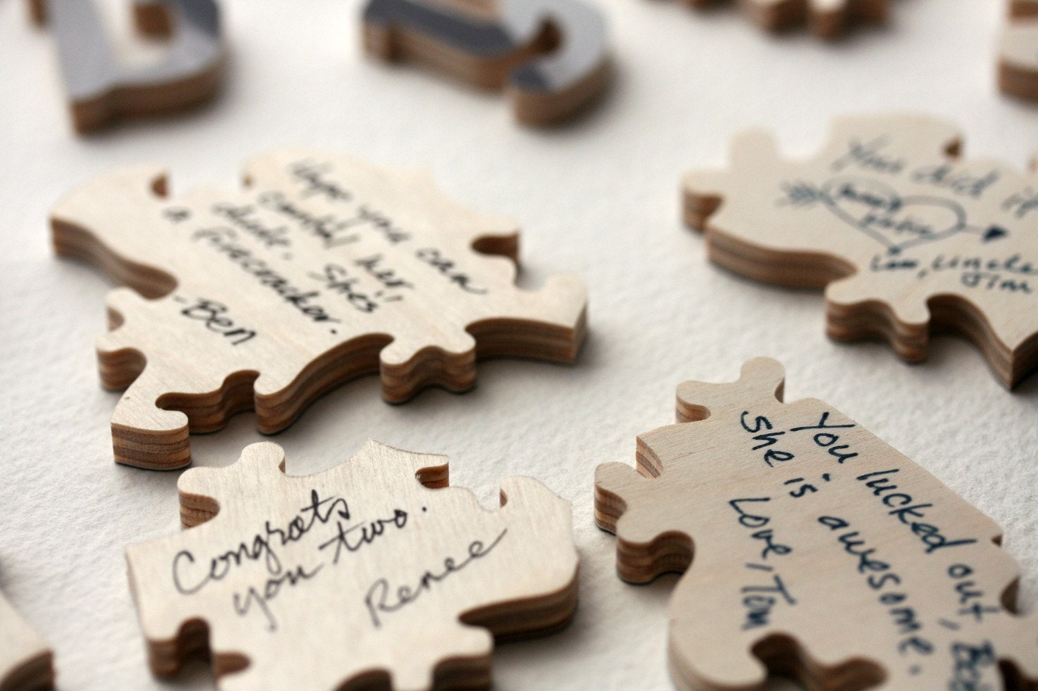 Wedding Guest Book Puzzle WOOD (A guest book alternative) 100 pieces