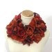 Sunset Orange Ruffle Hand Knit Scarf
