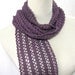 Plum Lace Hand Knit Scarf - Great for Spring or Summer