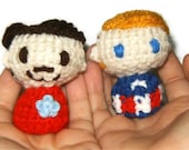 Amigurumi Iron Man and Captain America