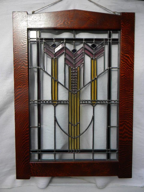 Craftsman Stained Glass Window By Charlesartglass On Etsy
