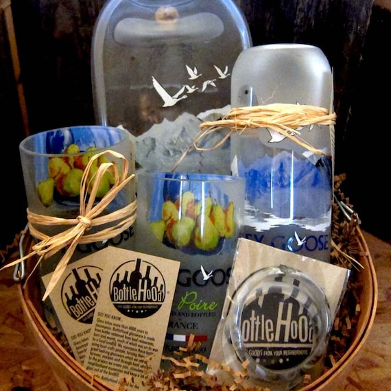 Items similar to Grey Goose Gift Basket with Pear Vodka
