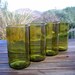 Recycled Wine Bottle Glasses Tumblers Tall Amber eco-friendly, sustainable, upcycled glassware