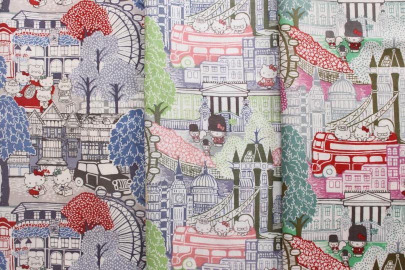 Small pieces of Liberty tana lawn printed in Japan - Hello Kitty - Capital Hello Kitty